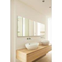 MirrorOutlet Circuitt 4mm Sheet Mirror Glass with 4 Holes Polished Edges160 x 80cm in Silver | Size: 1 Pack