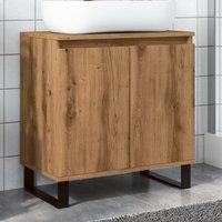 Berkfield Home Bathroom Cabinet Artisan Oak 58x33x60 cm Engineered Wood in Brown | Size: 58 x 33 x 60 cm