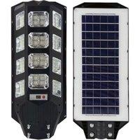 ENER-J 150W Solar Streetlights 6500K with 6V 15W Solar Panel & 18000 mAh Battery & Remote in White