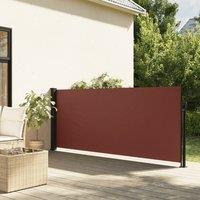 Berkfield Home Retractable Side Awning Brown 120x600 cm