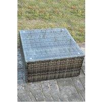 Square Rattan Coffee Tea Side Table
