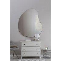MirrorOutlet The Lapillus - Frameless Pebble Wall Mirror 47" X 39" (120CM X 100CM) in Silver | Size: 1 Pack