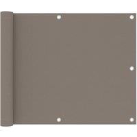 Balcony Screen Taupe 75x400 cm Oxford Fabric