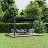 Agadon Aluminium Pergola Shading System in Dark Grey