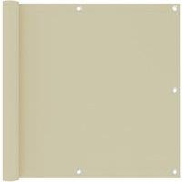 Berkfield Home Balcony Screen Cream 90x500 cm Oxford Fabric in Beige