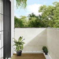 Berkfield Home Balcony Screen Cream 120x1000 cm 100% Polyester Oxford