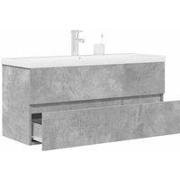 Berkfield Home 2 Piece Bathroom Furniture Set Concrete Grey Engineered Wood