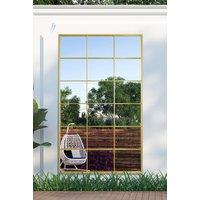 MirrorOutlet Gold Modern Window Garden Wall Mirror 79" X 47" (200CM X 120CM) | Size: 1 Pack