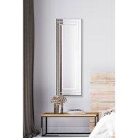 MirrorOutlet Luxford All Glass Bevelled Dress Mirror 120 x 40 CM in Silver | Size: 1 Pack