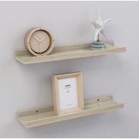 Berkfield Home Wall Shelves 2 pcs Sonoma Oak 40x9x3 cm in Brown | Size: 40 x 9 x 3 cm