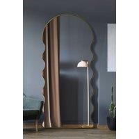 MirrorOutlet New Gold Metal Dome Arch Topped Wall Mirror 71 X 31 (180CM X 80CM) | Size: 1 Pack