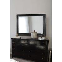 MirrorOutlet Buxton Black Large Leaner Mirror 140 x 109 CM | Size: 1 Pack