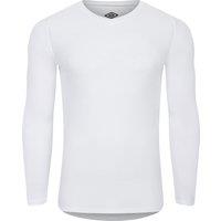 Umbro Men's Pro Long-Sleeved Base Layer Top in White | Size: Large