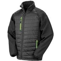 Result Men's Black Compass Padded Soft Shell Jacket | Size: 4XL