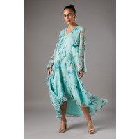 Coast Women's Volume Frill Maxi Dress in Sage | Size: 8