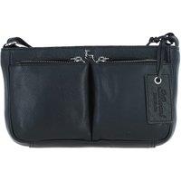 Ashwood Leather Women's 'Iverness' Real Leather Crossbody Bag in Black