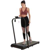 SPORTNOW 2.5HP Folding Treadmill with Remote Control & LED Display, No Assembly in Orange