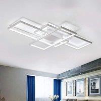 White Ceiling Light 75W Modern LED Ceiling Lamps with 3 Squares for Kitchen Dining Living Room Study