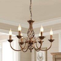 8 Lights French Country Chandelier Bronze Metal
