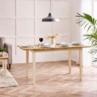 FurnitureboxUK Salcombe Rectangular Solid Wood Extending Dining Table in Light Oak