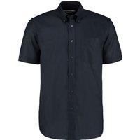 Kustom Kit Men's Workwear Oxford Classic Short-Sleeved Shirt in Navy | Size: 19 inches