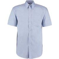 Kustom Kit Men's Oxford Short-Sleeved Formal Shirt in Light Blue | Size: 19 inches
