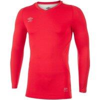 Umbro Men's Elite V Neck Base Layer Top in Scarlet | Size: Large