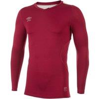 Umbro Men's Elite V Neck Base Layer Top in Burgundy | Size: XL