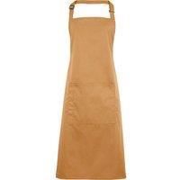 Premier Women's Colours Bip Apron With Pocket Workwear in Camel