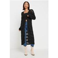 PixieGirl Women's Petite Crochet Cardigan in Black | Size: 12-14