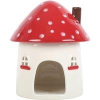 Something Different Mushroom Oil Burner in Light Red