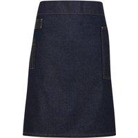 Premier Division Waxed Look Denim Waist Apron in Indigo