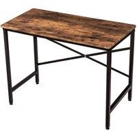 Oypla 100cm Heavy Duty Industrial Writing Computer Desk in Brown