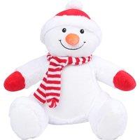 Mumbles Zippie Snowman Soft Toy in White | Size: Large