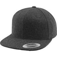 Flexfit by Yupoong Melton Wool Snapback Cap in Dark Grey