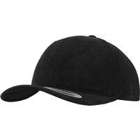 Flexfit by Yupoong Brushed Twill Mid-Profile Cap in Black