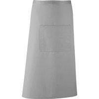 Premier Colours Bar Apron Workwear (Long Continental Style) in Silver