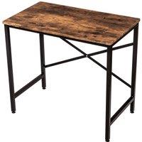 Oypla 80cm Heavy Duty Industrial Writing Computer Desk in Brown