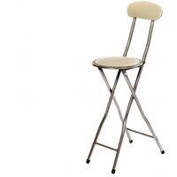 Oypla Padded Folding Breakfast Kitchen Bar Stool Seat in White