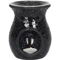 Something Different Crackle-Effect Oil Burner in Black | Size: Large