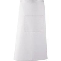 Premier Colours Bar Apron Workwear (Long Continental Style) Pack of 2 in White