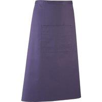Premier Colours Bar Apron Workwear (Long Continental Style) Pack of 2 in Purple