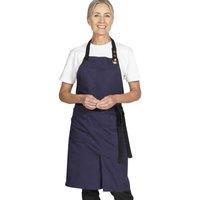 Dennys Canvas Front Slit Bib Apron in Navy