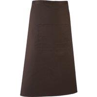 Premier Colours Bar Apron Workwear (Long Continental Style) in Brown