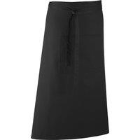 Premier Colours Bar Apron Workwear (Long Continental Style) in Black