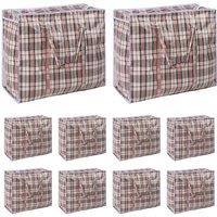 OHS Laundry Bags Zip 10 x Extra Large Clothes Bedding Storage Bag Organiser in Grey