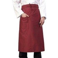 BonChef 36 Inch Chef Bar Apron in Burgundy