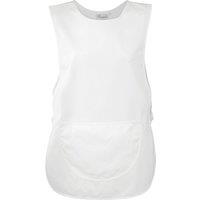 Premier Plain Pocket Tabard in White | Size: Medium