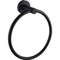 Nes Home Modern Round Black Matte Towel Ring