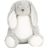 Mumbles Zippie Bunny Plush Toy in Grey | Size: Large